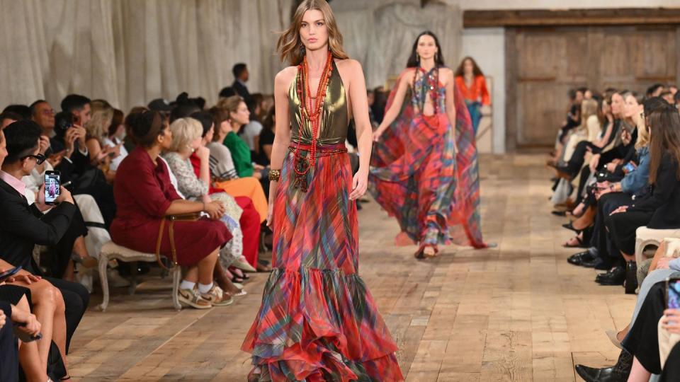 a model walks the runway for the ralph lauren spring summer 2024 runway show during new york fashion week in new york on september 8, 2023 photo by angela weiss afp photo by angela weissafp via getty images