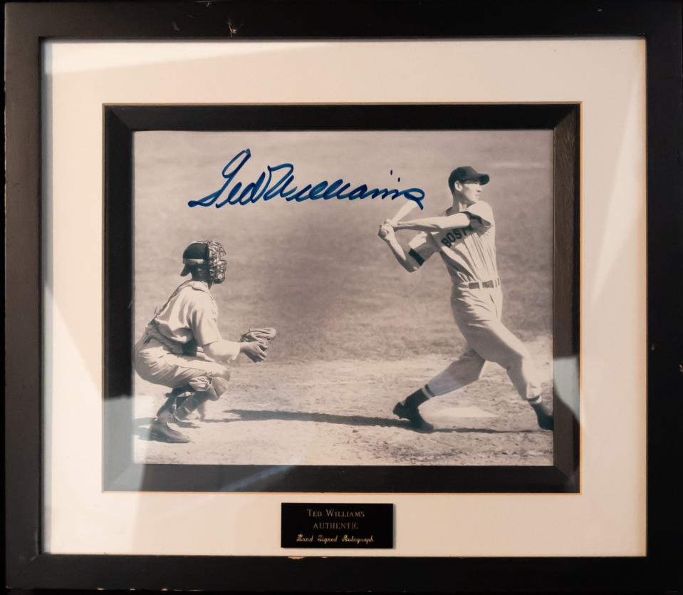 Ted Williams signed photograph.