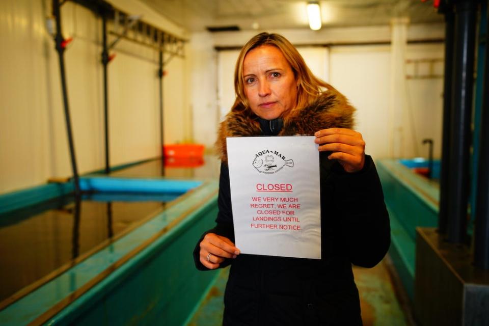 Director of Aqua Mar fisheries in Jersey, Nathalie Porritt (Ben Birchall/PA) (PA Wire)