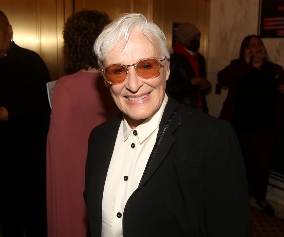 Glenn Close was among the stars to watch the opening night (WireImage)