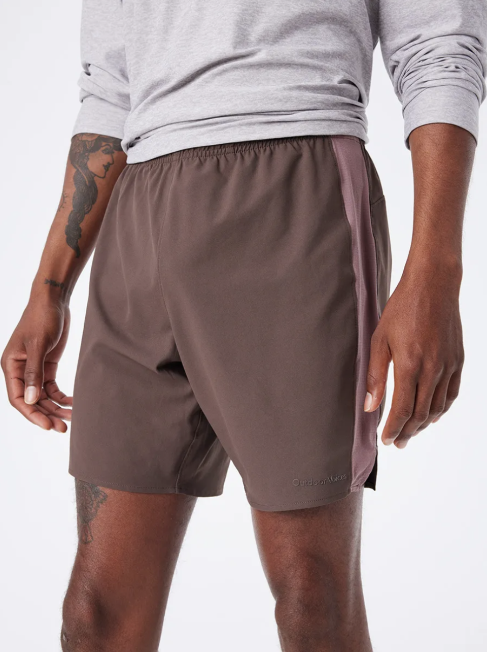 Taupe Outdoor Voices High Stride 7&quot; Short 