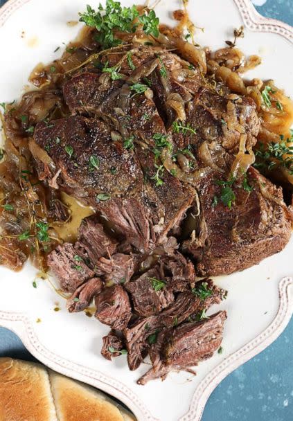 PHOTO: Slow cooker braised chuck roast for French dip sandwiches. (The Suburban Soapbox)