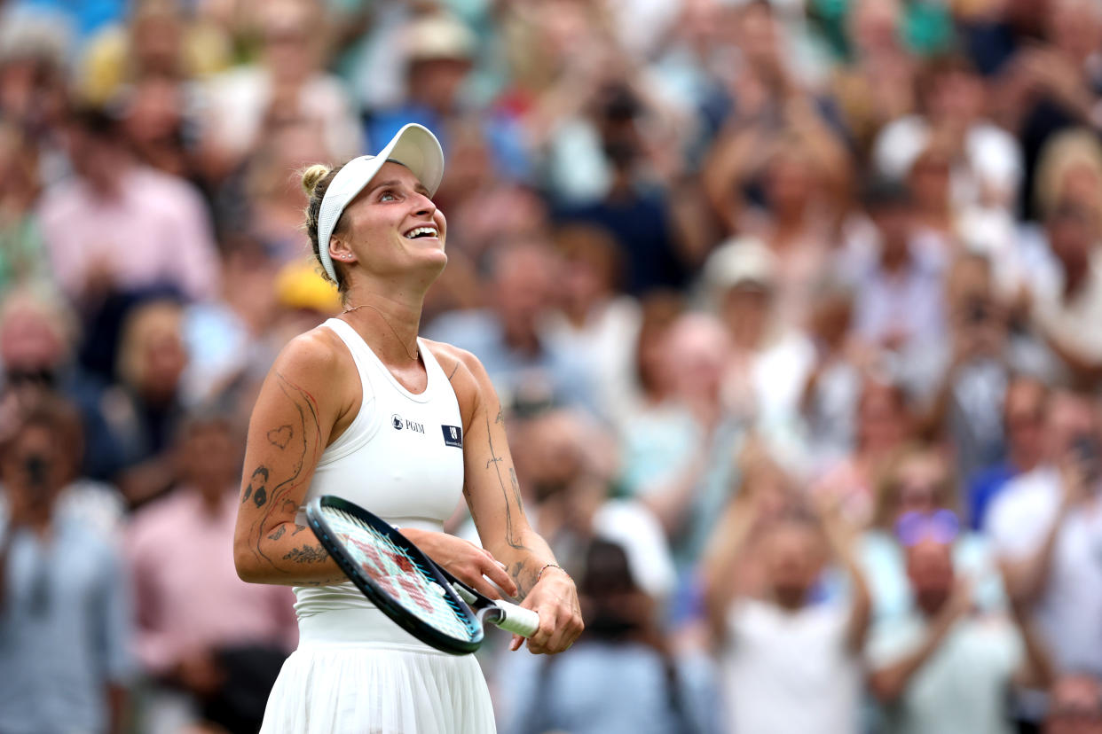 Markéta Vondroušová is the first Czech Wimbledon winner since 2014. (Photo by Clive Brunskill/Getty Images)