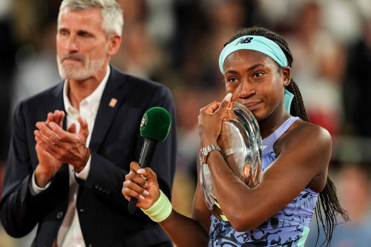 Coco Gauff at the 2022 French Open.