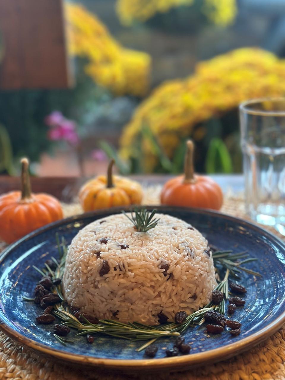 Coconut rice, a popular Brazilian dish that Samba's chef and owner makes for Thanksgiving