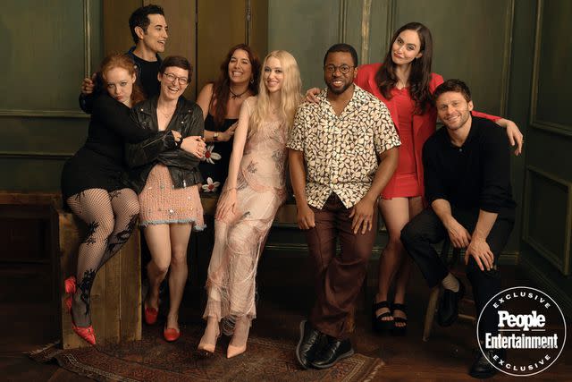 <p>Justin Bettman/Getty</p> Ruby McCollister, Aristotle Athari, Rachel Wolther, Miranda Kahn, Chloe Cherry, Ikechukwu Ufomadu, Catherine Cohen. and Jon Rudnitsky of 'The French Italian'