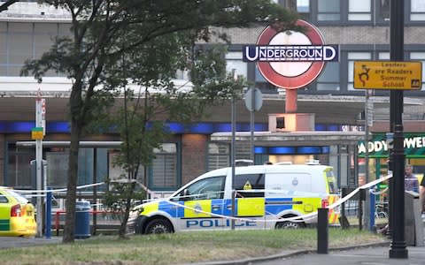 Emergency services at the scene at Southgate  - Credit: Victoria Jones /PA