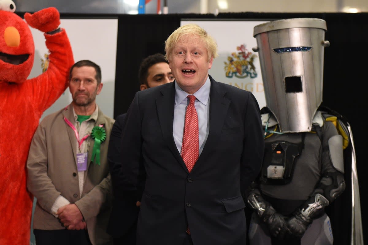 Boris Johnson at an election count  (AFP via Getty Images)