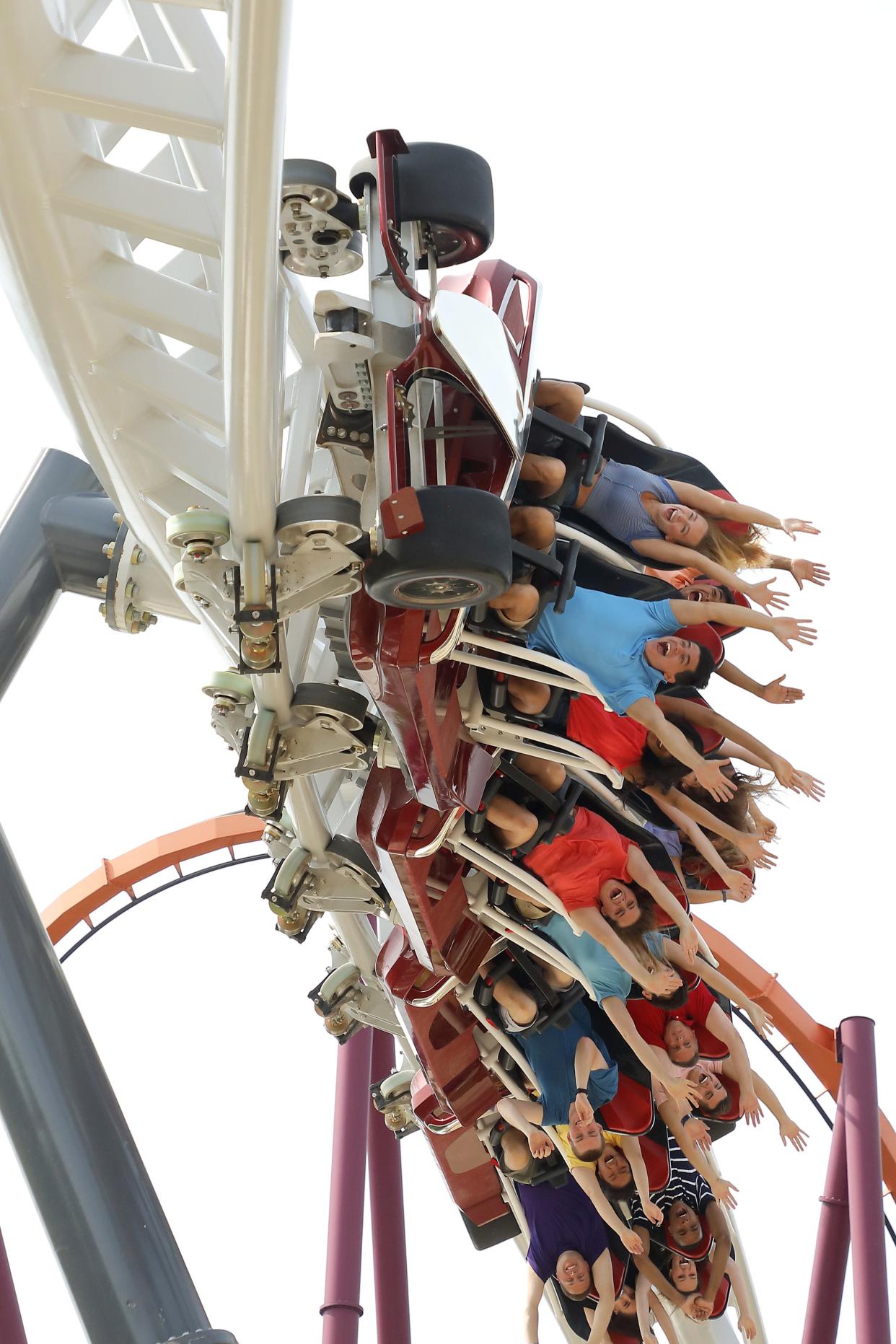 This is the Maxx Force roller coaster at Six Flags Great America in Gurnee. The amusement park opens for the 2022 season on April 15.