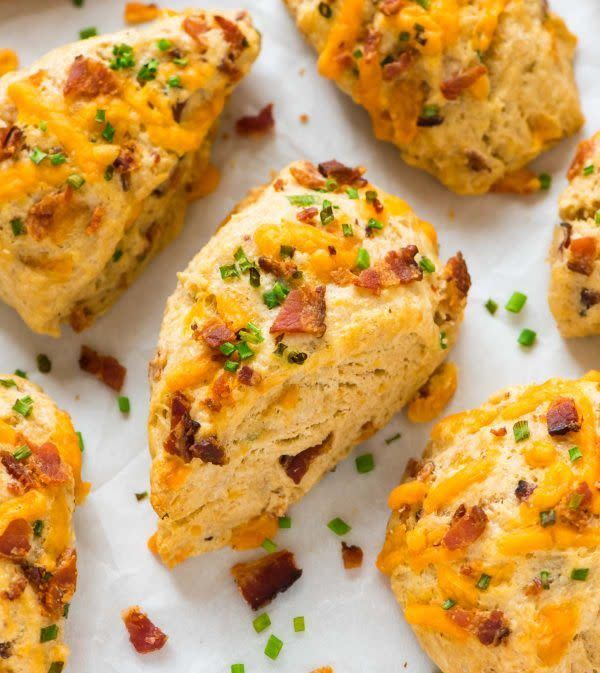 Savory Scones with Bacon Cheddar and Chive