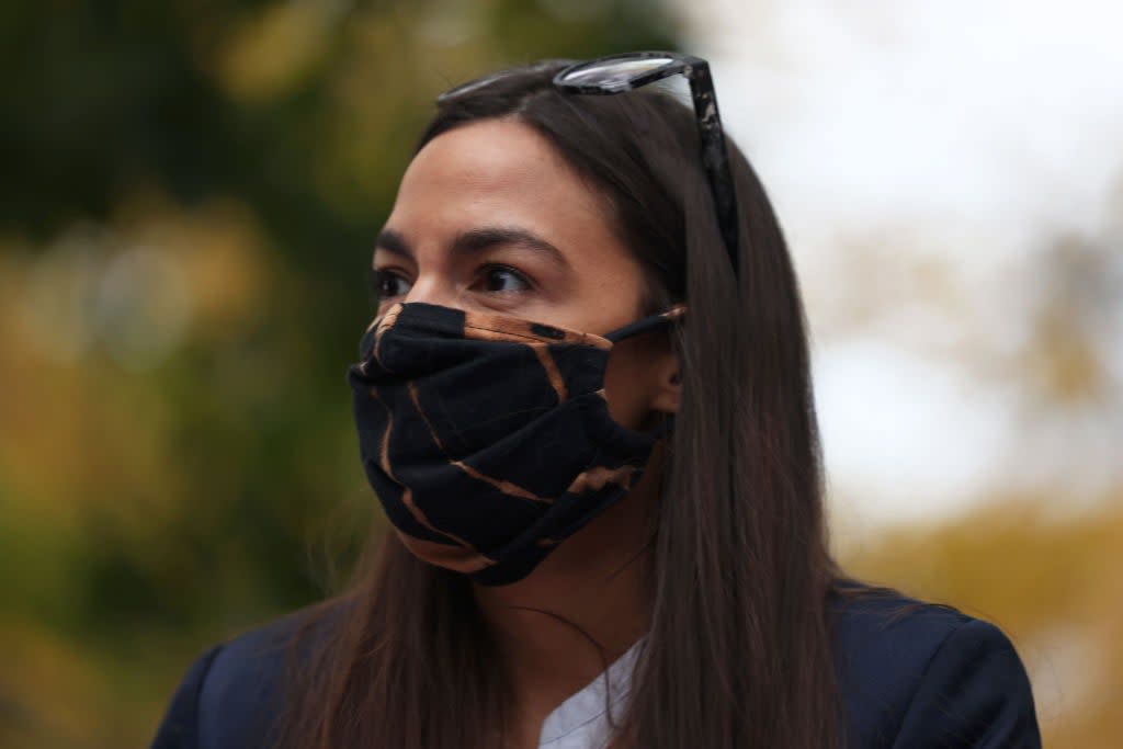 <p>‘I find it amusing when politicians try to diminish the seriousness of our policy work,’ says AOC</p> (Getty Images)