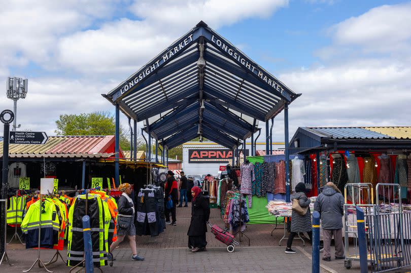 Longsight Market, a bustling hub of commerce in south Manchester, is also at the centre of a political battle -Credit:Manchester Evening News