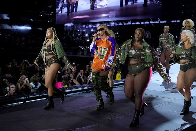 <p>Kevin Mazur/WireImage for Parkwood</p> Beyonce performing in New Jersey in July during the Renaissance World Tour