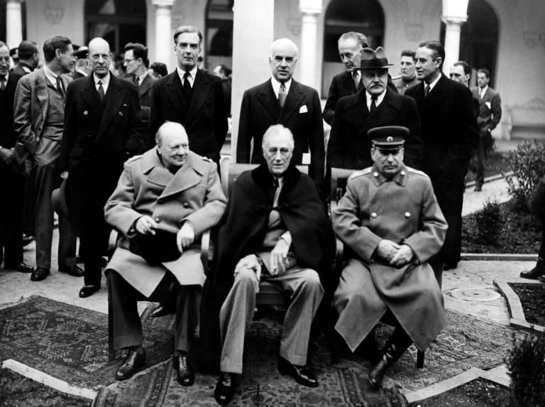 At the February 1945 Yalta Conference, "The Big Three" (Churchill, Roosevelt and Stalin) carved out their own post-war zones of influence across the globe. The accord set Poland's borders while putting it within the Soviet sphere of influence