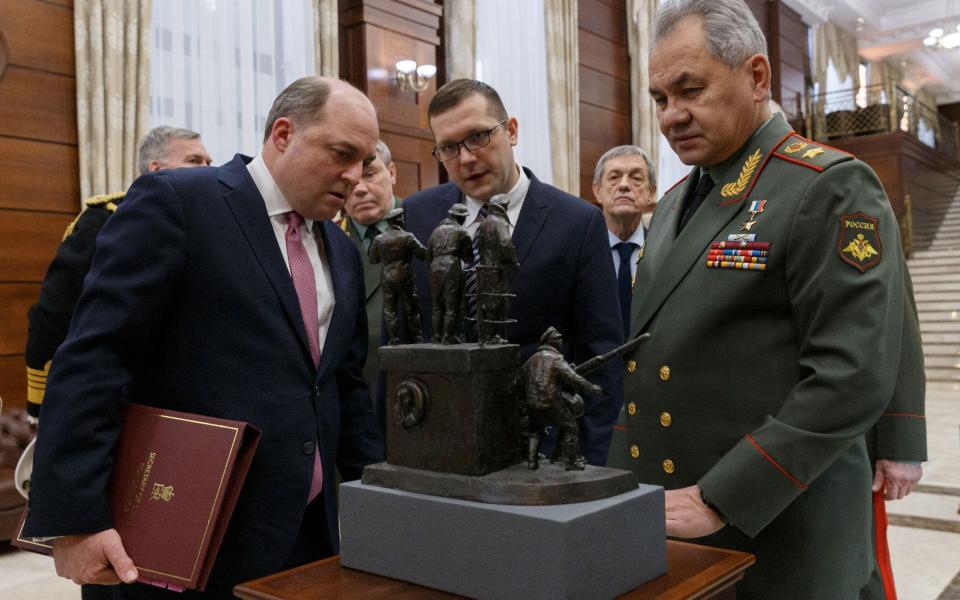 Ben Wallace meets Sergei Shoigu - AFP