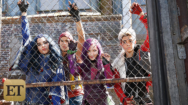 It can’t be a Disney Channel movie without some singing involved! Thankfully, <em>Descendants</em> has all that and more! A twist on the traditional fairy tale story (all done with a musical touch of course), <em>Descendants </em>tells the story of the teenage sons and daughters of Disney’s most infamous villains. ETonline has your first look at the seven original tunes featured in the movie we guarantee you’ll be singing along to when the July 31 debut rolls around. <strong> Kristen Chenoweth </strong>(Maleficent) leads the ensemble cast, which includes <strong>Dove Cameron </strong>(Mal), <strong>Cameron Boyce</strong> (Carlos), <strong> Mitchell Hope</strong> (Prince Ben), <strong>Booboo Stewart</strong> (Jay) and <strong>Sofia Carson </strong>(Evie). Will one of these tracks be as catchy as <em> High School Musical</em>'s "We're All in This Together" or its sequel's "Bet On It"? Here's hoping! <strong> 1. “Rotten to the Core” – Dove Cameron, Sofia Carson, Cameron Boyce & Booboo Stewart </strong> Disney Channel The up-tempo electronic dance song introduces the four main characters, Mal, Evie, Carlos and Jay. In the movie, the young adolescents are seen blazing through the streets of Isle of the Lost, which looks exactly like the name implies. <strong> 2. “Evil Like Me” – Kristen Chenoweth & Dove Cameron </strong> Disney Channel When you have a Broadway veteran like Chenoweth, you have to have a dramatic showstopper and that’s exactly what this song intends to be. Written by Tony-nominated Andrew Lippa, the song serves as a warning of sorts, as Mal is haunted by her destiny of inheriting her mother’s evil throne. <strong> 3. “Did I Mention” – Mitchell Hope </strong> Disney Channel Grammy and Emmy winner Adam Schlesinger wrote this high-energy, percussion-filled dance number performed by Prince Ben after he wins a big tournament game. <strong> 4. “If Only” – Dove Cameron </strong> Disney Channel <em> Glee’</em>s A <strong>dam Anders</strong> takes the writing reins on the ballad, performed by Mal at a critical time in her life. Does she choose the path of good or follow in her mother’s evil footsteps? <strong> 5. “Be Our Guest” – Chorus </strong> Disney Channel Now this sounds like a promising number! <em>Descendants</em> tries a hip-hop a cappella to <strong> Alan Menken</strong>’s classic song from Disney’s <em>Beauty and the Beast,</em> led by Prince Ben and his classmates. Think <em>Glee</em>! <strong> 6. “Set It Off” – Ensemble </strong> Disney Channel As the finale in <em>Descendants,</em> one can only imagine the fireworks! The entire cast takes part in this movie-closing number, as well as the entire Auradon Prep student body. <strong> 7. “Believe” – Shawn Mendes </strong> Disney Channel Mendes’ new single was original released on Monday, and it gets the special distinction of being the end-credits song. Written and performed by the 16-year-old singer, “Believe” falls in line with the theme of the movie – “the importance of believing in yourself.” While these are the main songs featured in the movie, there are five bonus tracks on the official <em> Descendants </em>soundtrack: “Rotten to the Core” (Sofia Carson), “Night Is Young” (China Anne McClain), “Good Is the New Bad” (Dove Cameron, China Anne McClain & Sofia Carson), “I’m Your Girl” (Felicia Barton) and “Descendants Score Suite” (David Lawrence). Speaking of fairy tales, watch the alternate opening to Disney's live-action film, <em>Cinderella</em>! 