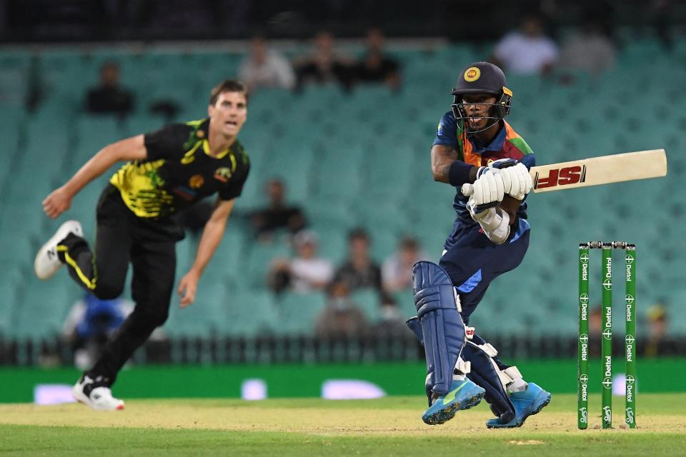 Pat Cummins, pictured here in action for Australia against Sri Lanka in the first T20 at the SCG.