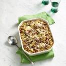 <p>Want to switch up the classic dish for something a little easier? Whip it all the ingredients into a delicious casserole!</p><p><strong><a href="https://www.countryliving.com/food-drinks/recipes/a30378/baked-corned-beef-cabbage-hash-recipe-wdy0315/" rel="nofollow noopener" target="_blank" data-ylk="slk:Get the recipe;elm:context_link;itc:0;sec:content-canvas" class="link ">Get the recipe</a>.</strong> </p>