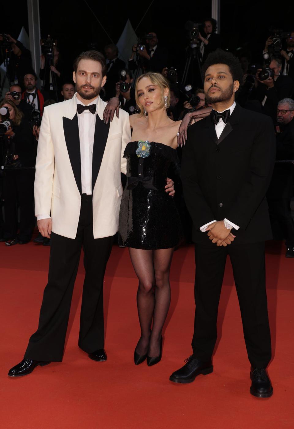 Sam Levinson, Lily-Rose Depp and The Weeknd (Getty Images)