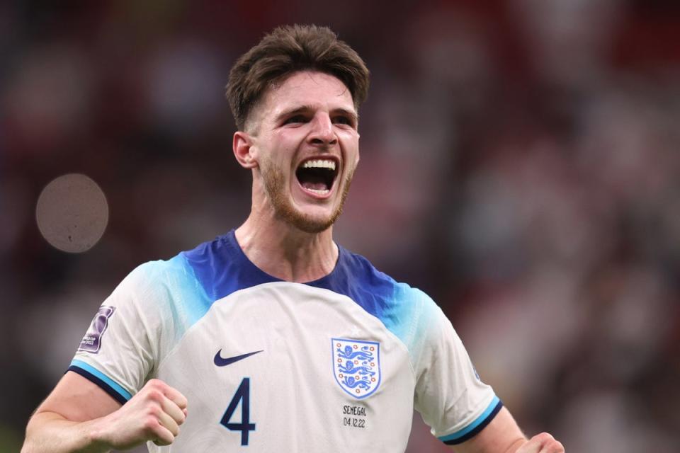 Declan Rice believes England are a team to be feared ahead of the World Cup quarter-finals (The FA via Getty Images)