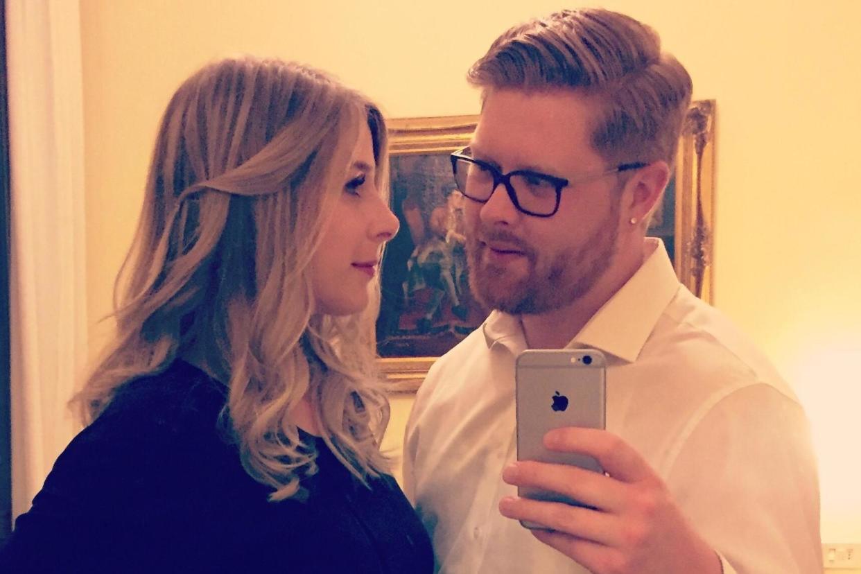 Tyler Ferguson and his fiancee Christine Archibald: PA