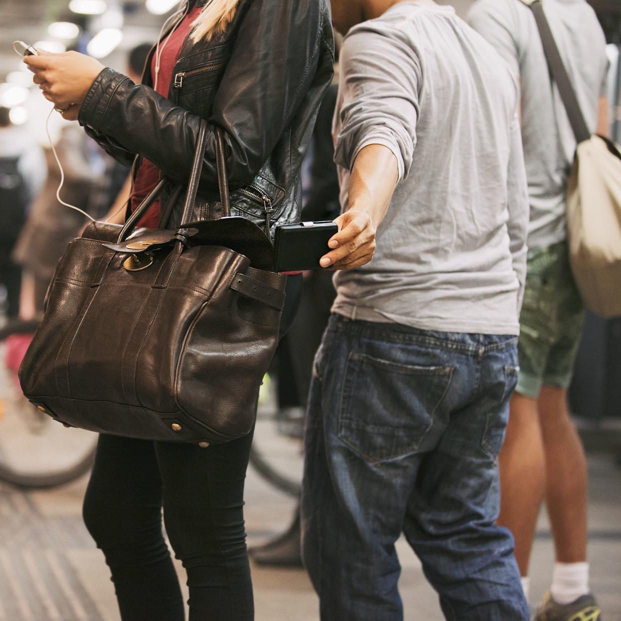 pickpocketing at the subway station