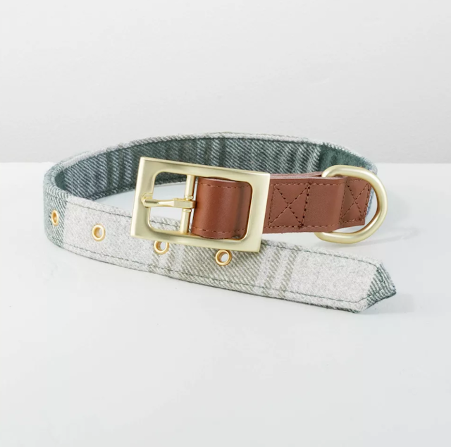 Hearth & Hand with Magnolia Tartan Plaid Adjustable Dog Collar 
