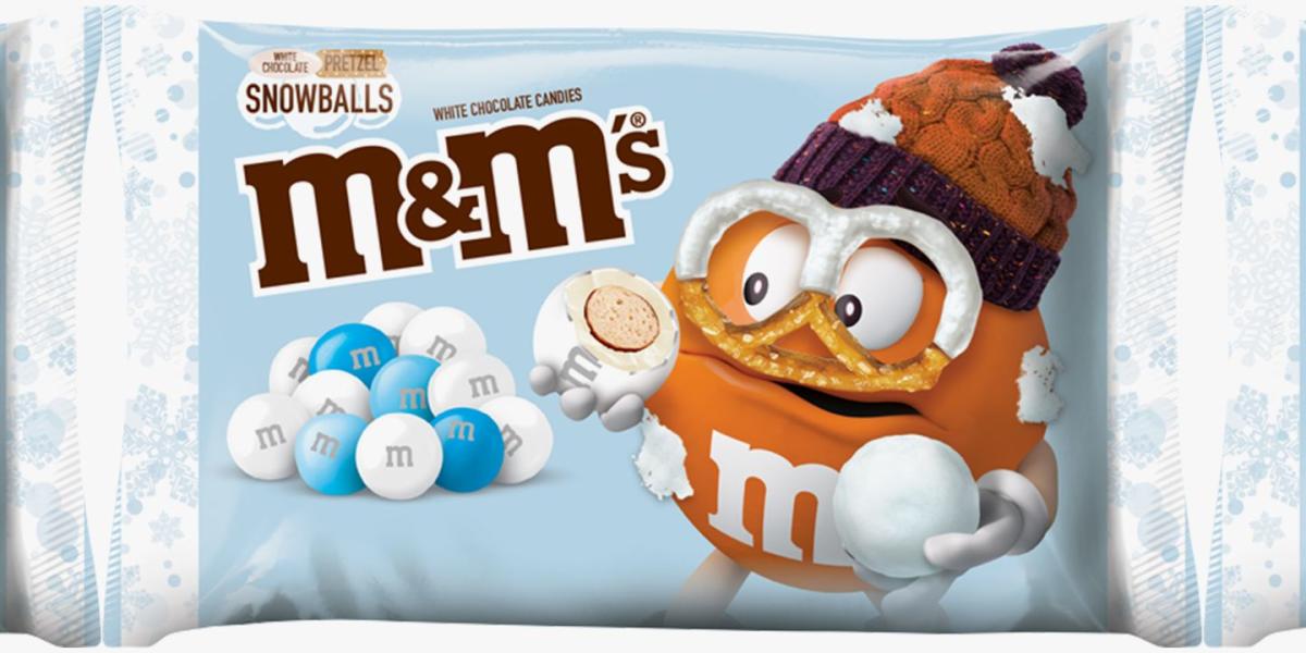 M&M's New White Chocolate Pretzel Snowballs Will Have You Wishing It Were  Winter