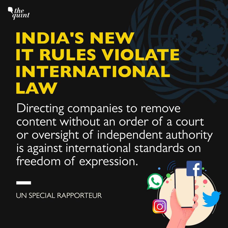 UN Expresses Concern Over India’s New IT Rules