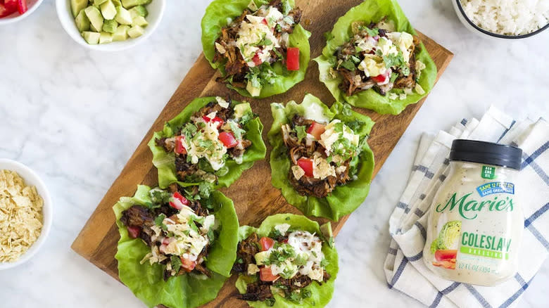 pulled pork lettuce cups