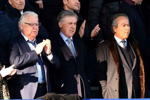 Everton's major shareholder Farhad Moshiri (right) has pulled off an ambitious move to appoint Carlo Ancelotti (centre) as the club's new manager