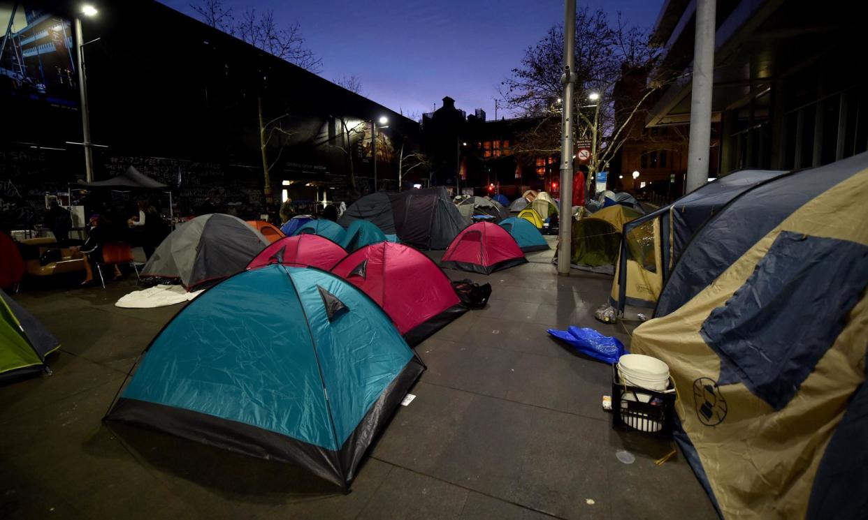 <span>In a city as wealthy as Sydney, people shouldn’t have to live on the streets.</span><span>Photograph: AFP/Getty Images</span>