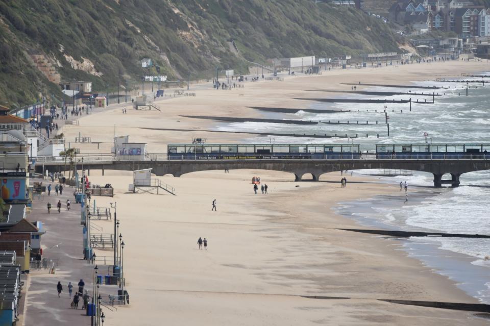 Cooler weather brought fewer visitors to the beach in Bournemouth (Getty Images)