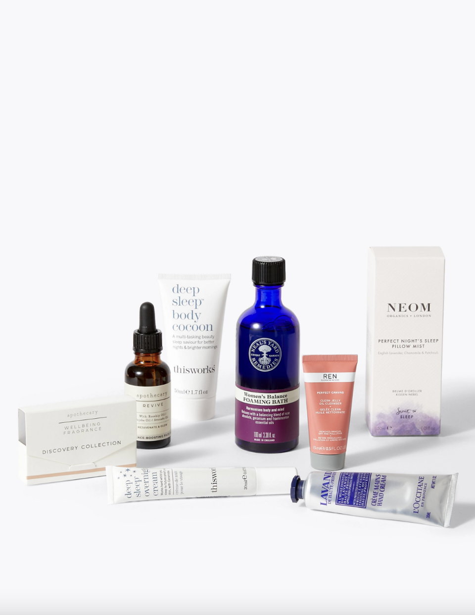 There's eight products in The Wellness Box 2023, three of which are full-size. (Marks & Spencer)