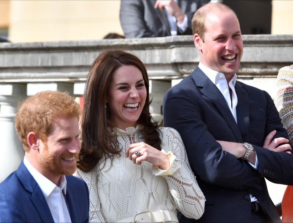 Kate and Wills are so close to Prince Harry, they're thinking of naming their new bub after him. Photo: Getty