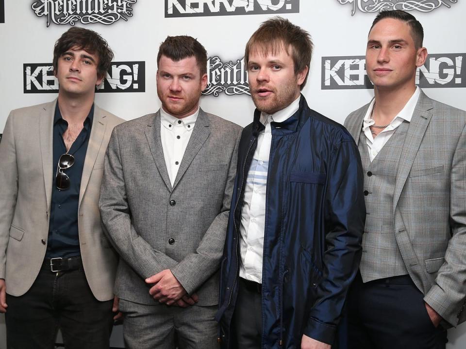 Enter Shikari frontman Rou Reynolds (second from right) said Kerrang helped get fans excited about alternative and rock music (Getty Images)