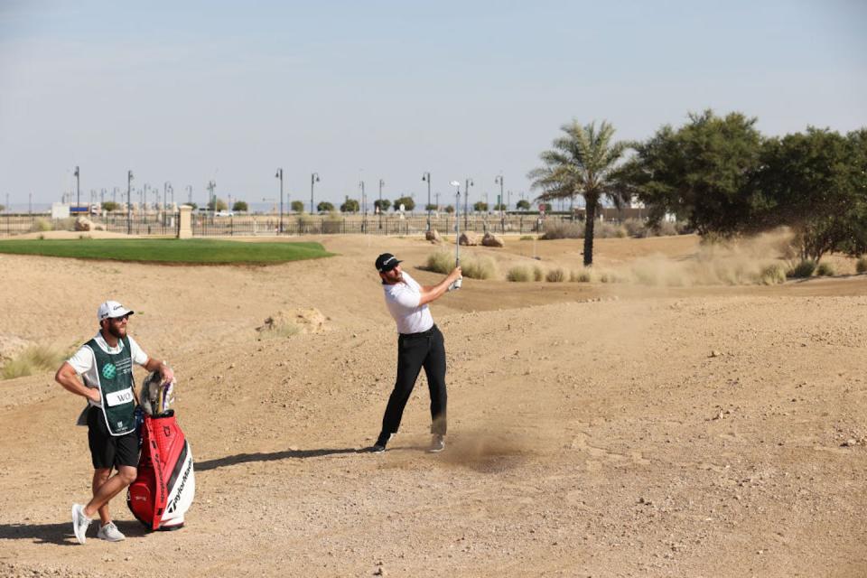 American golfer Matthew Wolff competes at the PIF Saudi International at Royal Greens Golf & Country Club in Al Murooj, Saudi Arabia, in February 2023. <a href="https://www.gettyimages.com/detail/news-photo/matthew-wolff-of-usa-plays-plays-a-shot3-on-day-four-of-the-news-photo/1463175655?adppopup=true" rel="nofollow noopener" target="_blank" data-ylk="slk:Luke Walker/WME via Getty Images;elm:context_link;itc:0;sec:content-canvas" class="link ">Luke Walker/WME via Getty Images</a>