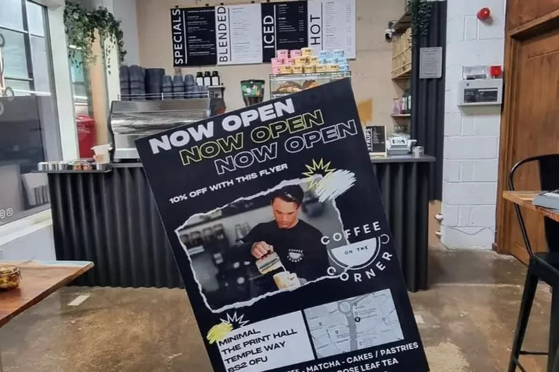 Coffee on the Corner has opened at Temple Way, Bristol