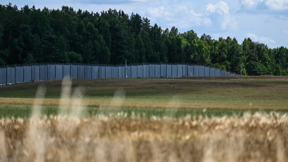 The border wall at the Polish Belarusian border on July 09, 2023. - Omar Marques/Getty Images