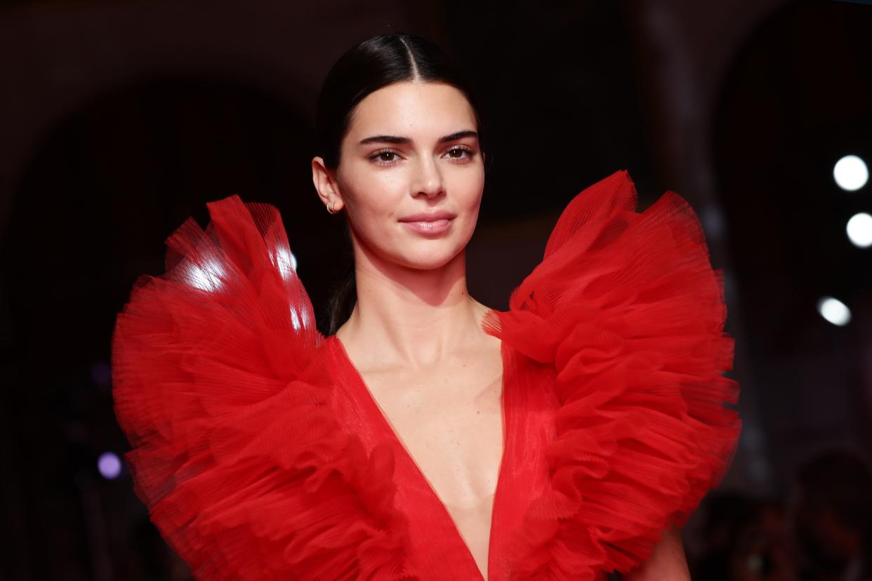 File image: Kendall Jenner walks the runway during the Giambattista Valli Loves H&M show 2019 (Getty Images)