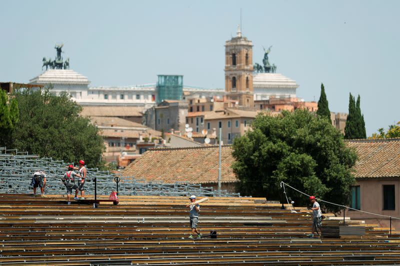 Rome's opera house takes over ancient chariot arena for socially distanced performances following the coronavirus disease (COVID-19) outbreak in Rome