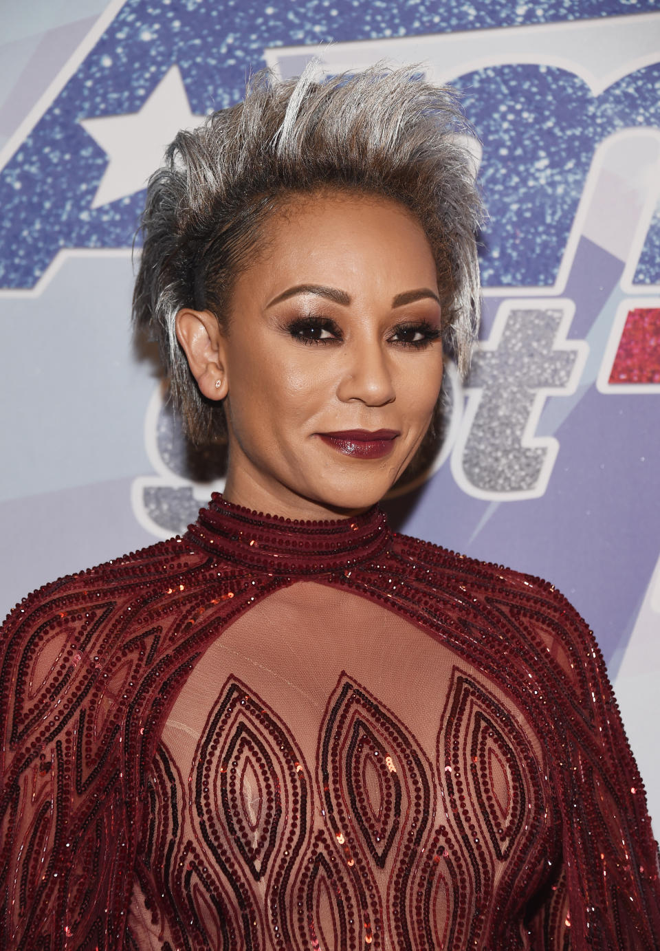 <p>Mel B rocks an edgy, silver cropped cut. (Photo: Getty Images) </p>