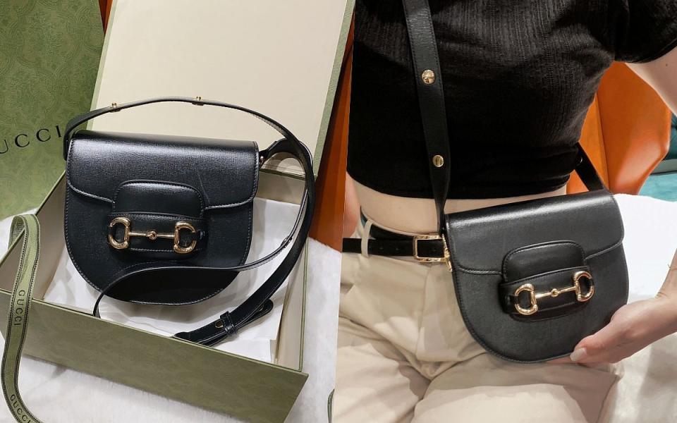 GUCCI 半圓型Horsebit 1955馬銜扣包 NT$103,000 圖片來源：LOOKin編輯拍攝