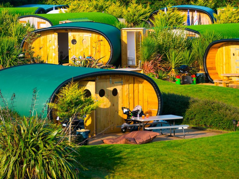 The Atlantic Surf Pods  are all about quirky cave-like glamping and merging indoor living with the outside world (Atlantic Surf Pods)