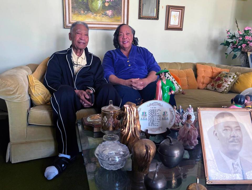 James Bussey, 97, a member of Saint James A.M.E. Church in Columbus since the early 1950’s, and his daughter Dr. Janet Bussey, talk about the church’s history. 02/20/2024