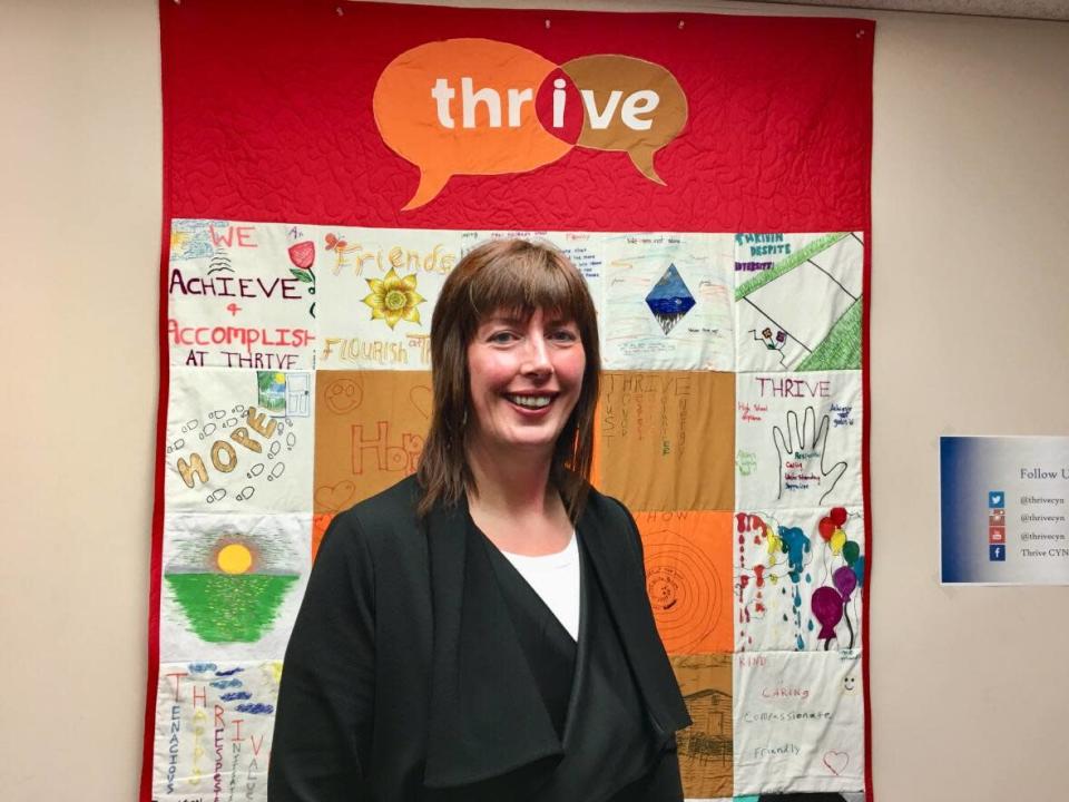 Angela Crockwell is the executive director of Thrive, an organization in St. John&#39;s that offers education and other services to young people. The group&#39;s Blue Door program helps those who&#39;ve been sexually exploited.  (CBC  - image credit)