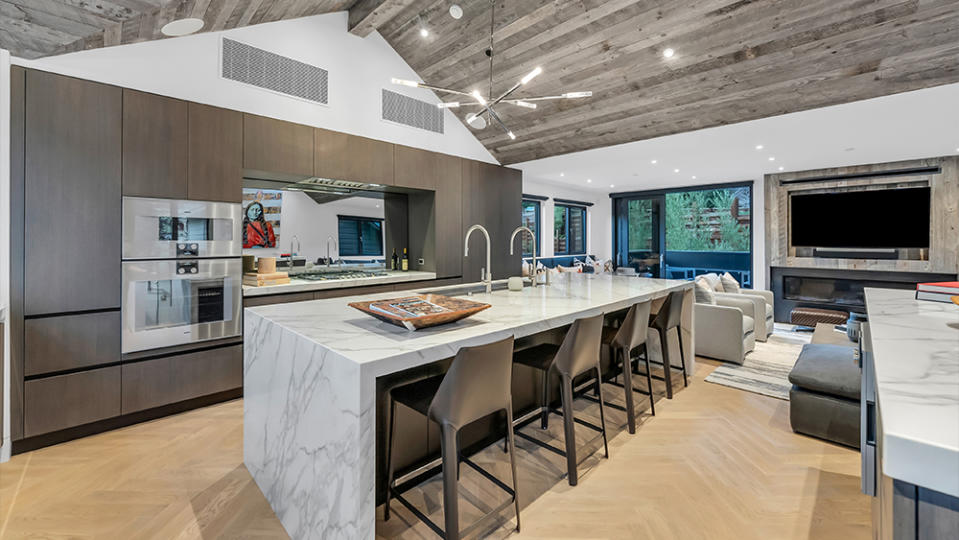 The kitchen and dining area.