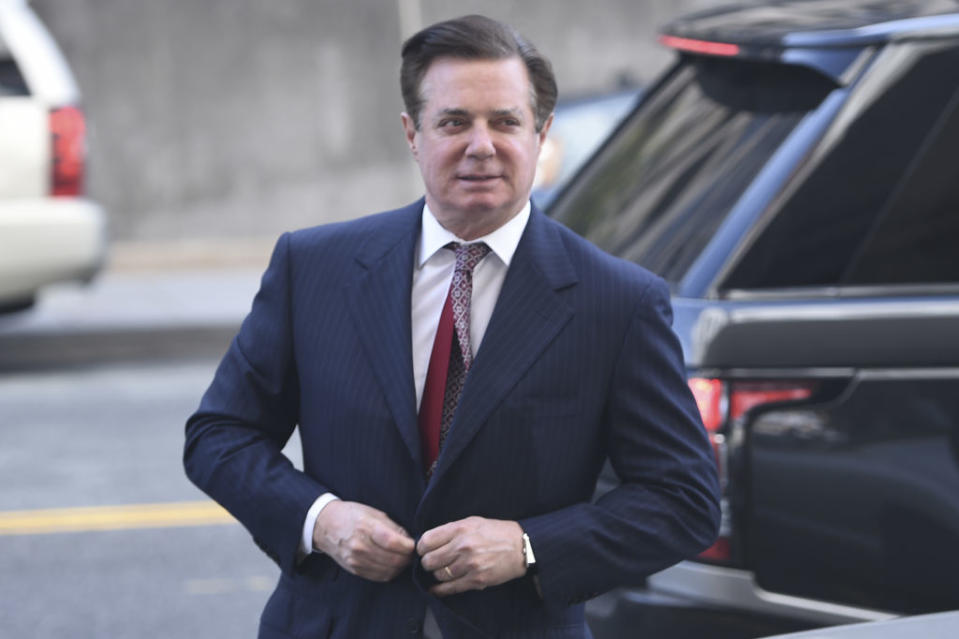 Paul Manafort arrives for a hearing at US District Court on June 15, 2018 in Washington, DC. President Trump's former campaign chairman Paul Manafort indicted in New York on state charges to possibly prevent a presidential pardon on March 13, 2019. | Brendan Smialowski—AFP/Getty Images