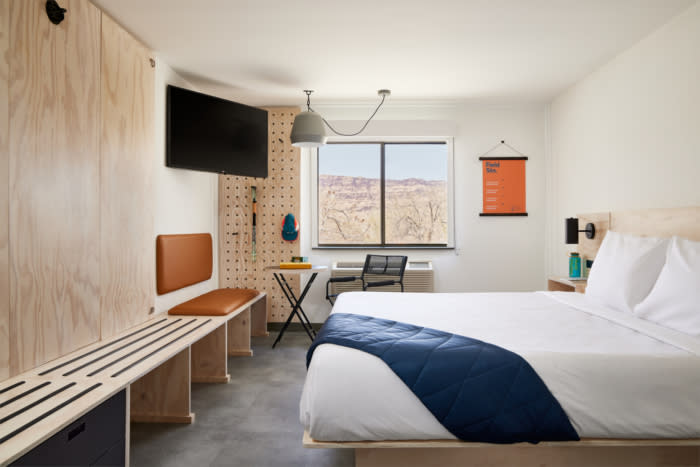 Field Station Moab hotel room layout