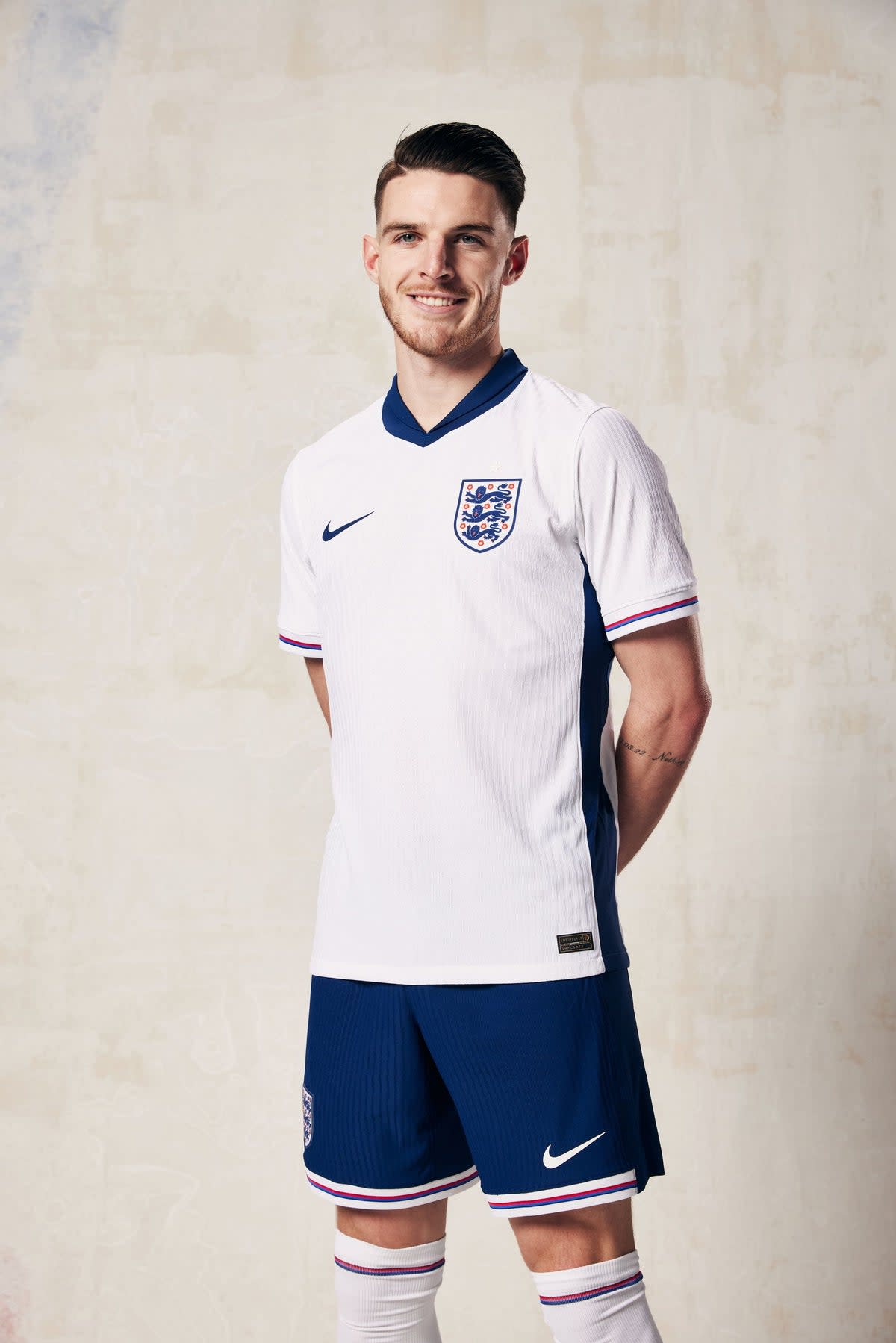 Declan Rice in his England kit (The FA via Getty Images)